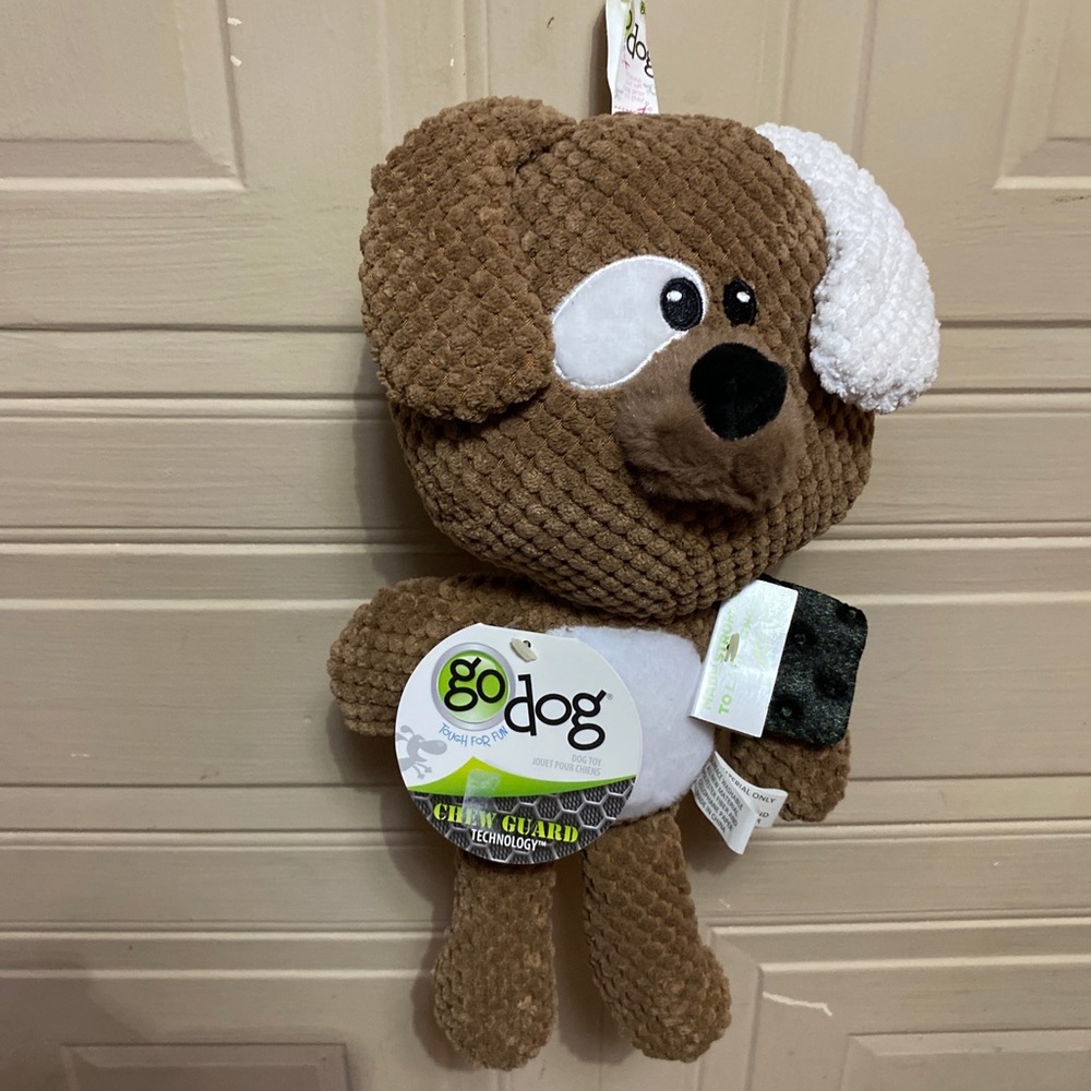 Brand New GoDog Toy With Squeaker Very Durable .